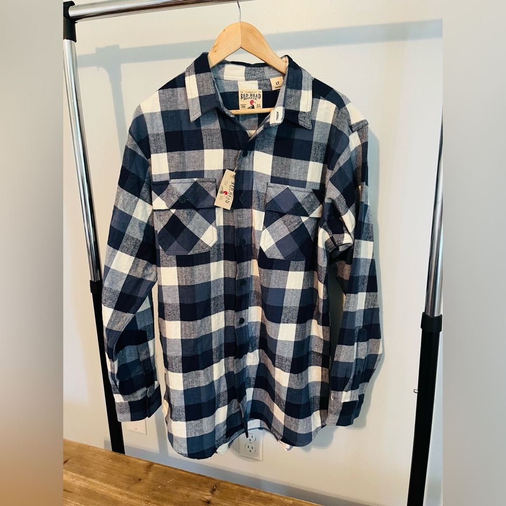 Red Head Brand Co. Blue Herringbone LT Men’s Flannel